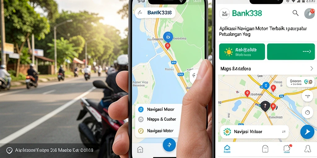 Tampilan antarmuka aplikasi BANK338 untuk navigasi motor yang user-friendly.