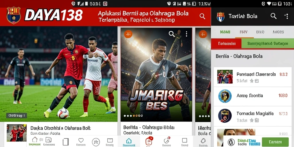 Screenshot aplikasi DAYA138 yang menampilkan berita olahraga bola.