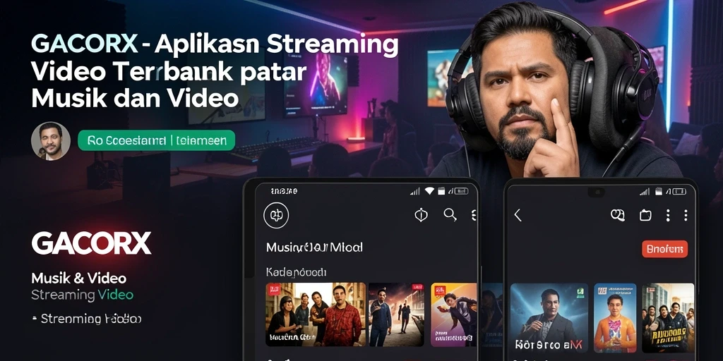 Antarmuka GACORX yang intuitif dan menarik untuk streaming video.