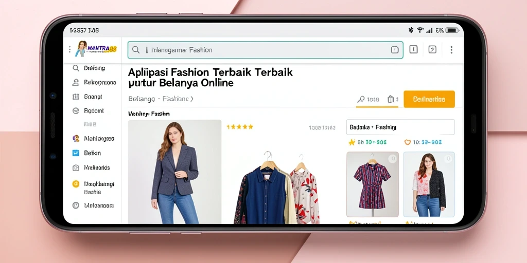 Antarmuka pengguna aplikasi MANTRA88 yang menarik dan mudah diakses.