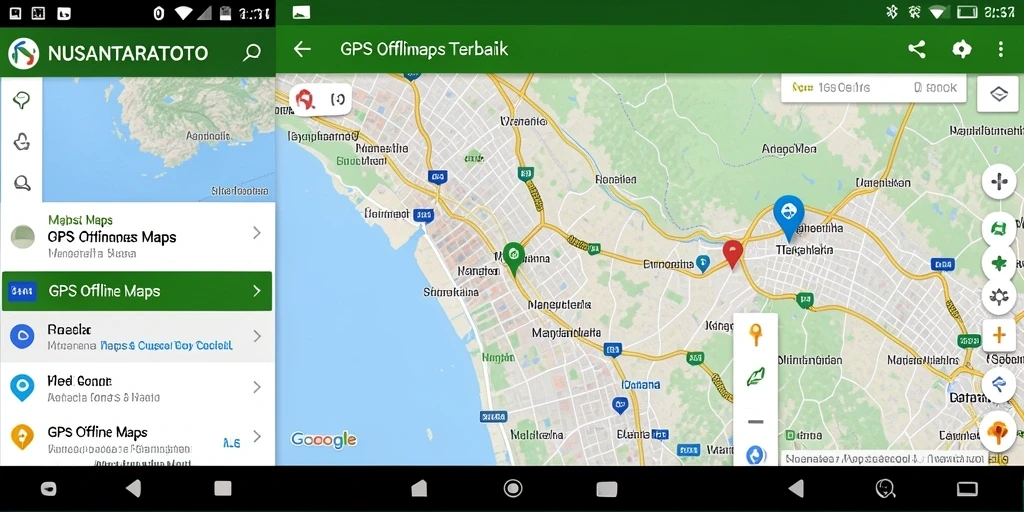 Antarmuka canggih NUSANTARATOTO dengan peta GPS Offline.