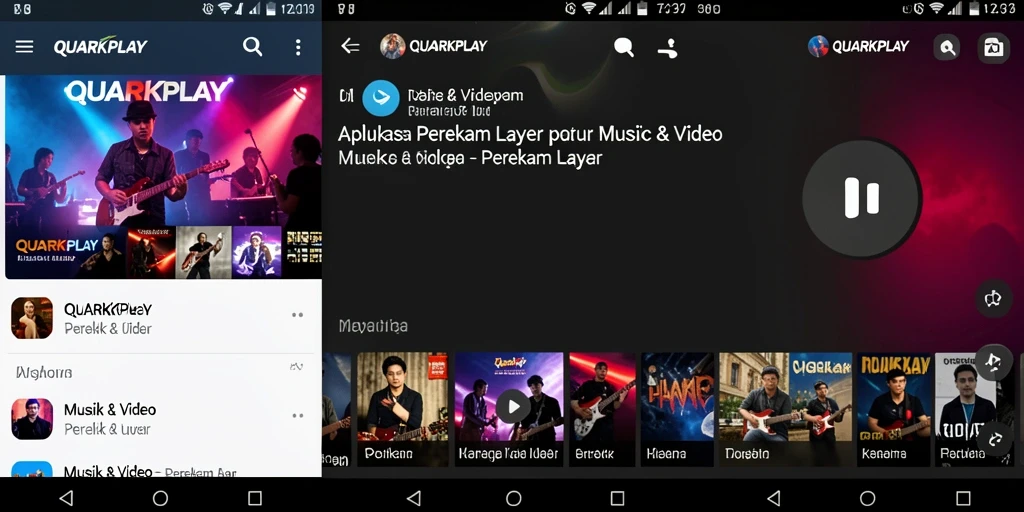 Antarmuka aplikasi QUARKPLAY yang user-friendly untuk perekaman layar.