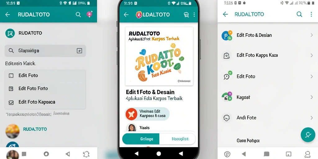 Antarmuka RUDALTOTO yang menawan dengan alat Edit Foto Kertas Kaca.